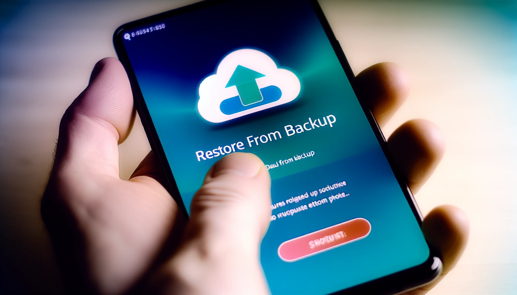 iCloud backup process on an iPhone