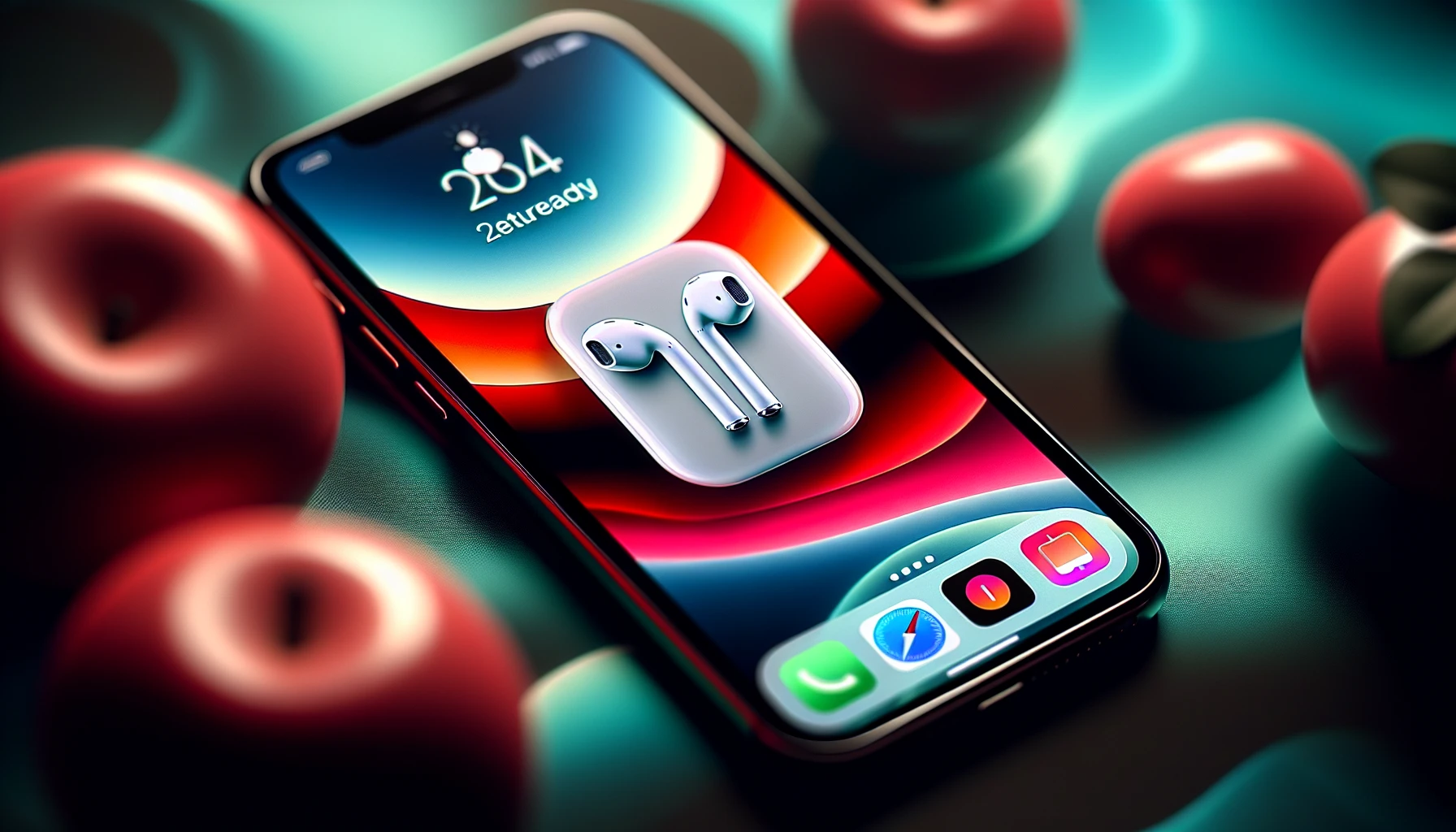 Battery widget on an iPhone displaying the AirPods battery level