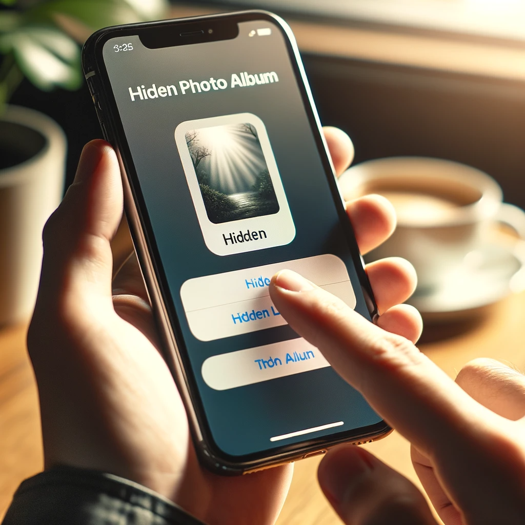 iPhone with hidden photo album