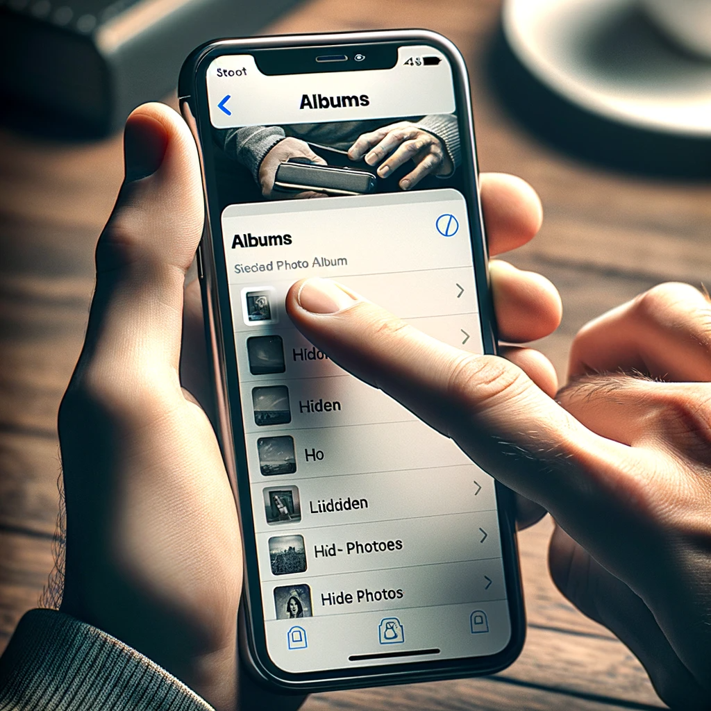 Accessing hidden photos on iPhone