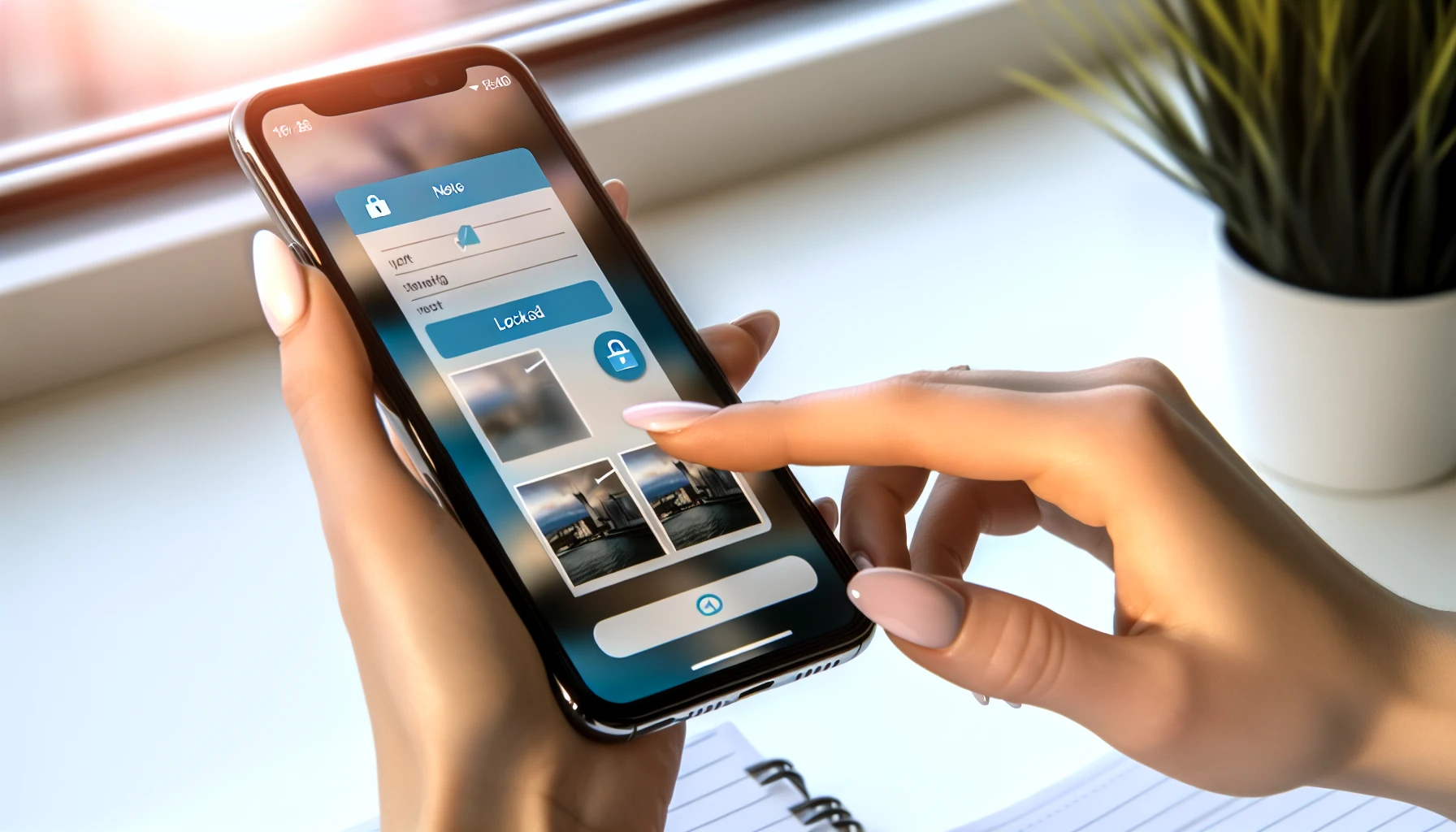 Securing photos in locked notes on iPhone