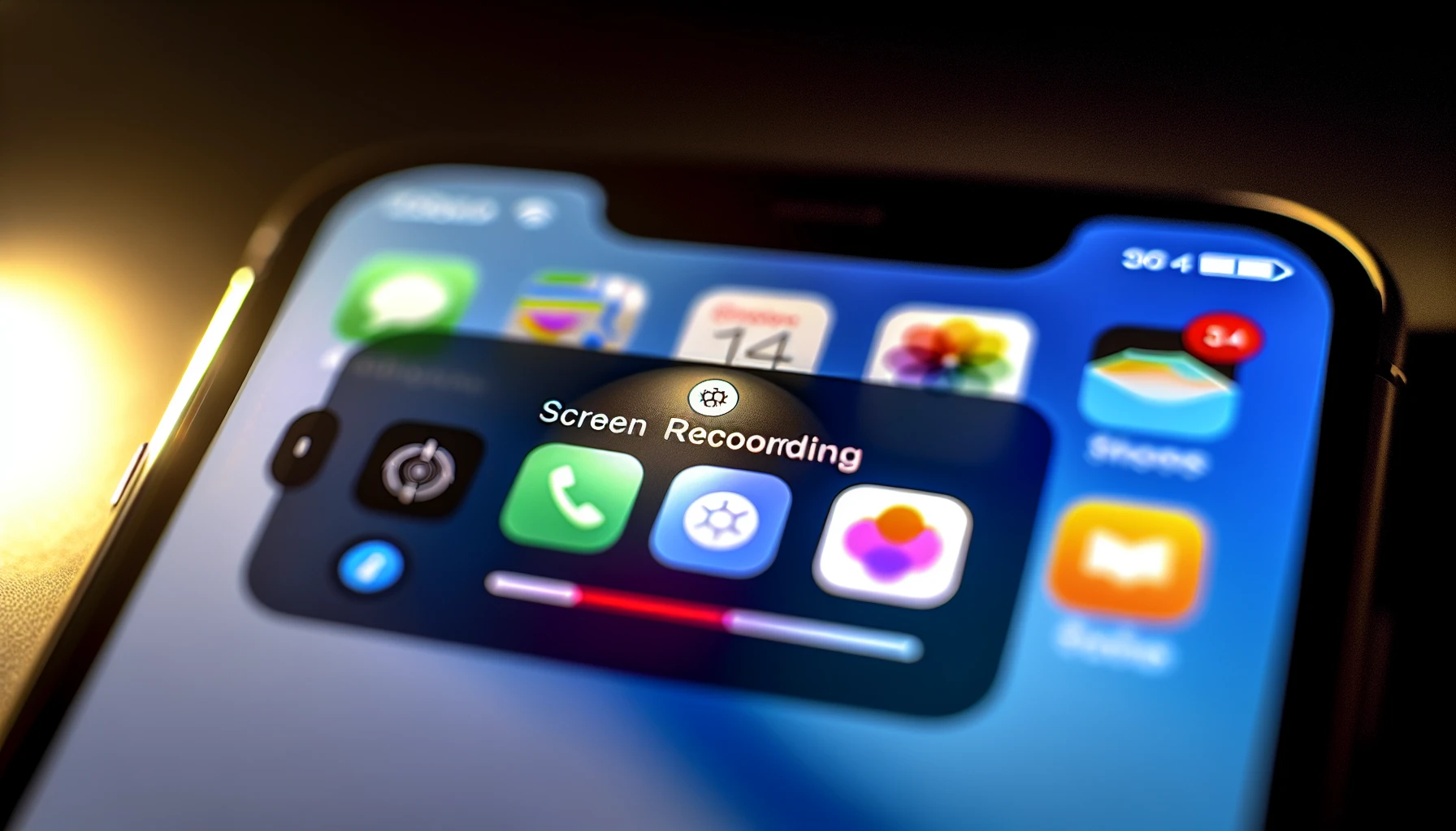 Starting a Screen Recording on iPhone