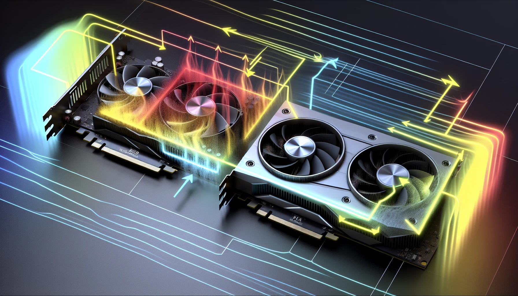 Comparison of heat output and cooling efficiency between RTX 3060 and 3060 Ti