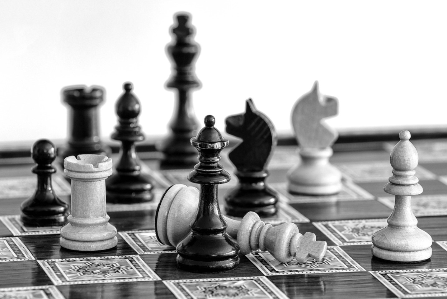 black and white chessboard