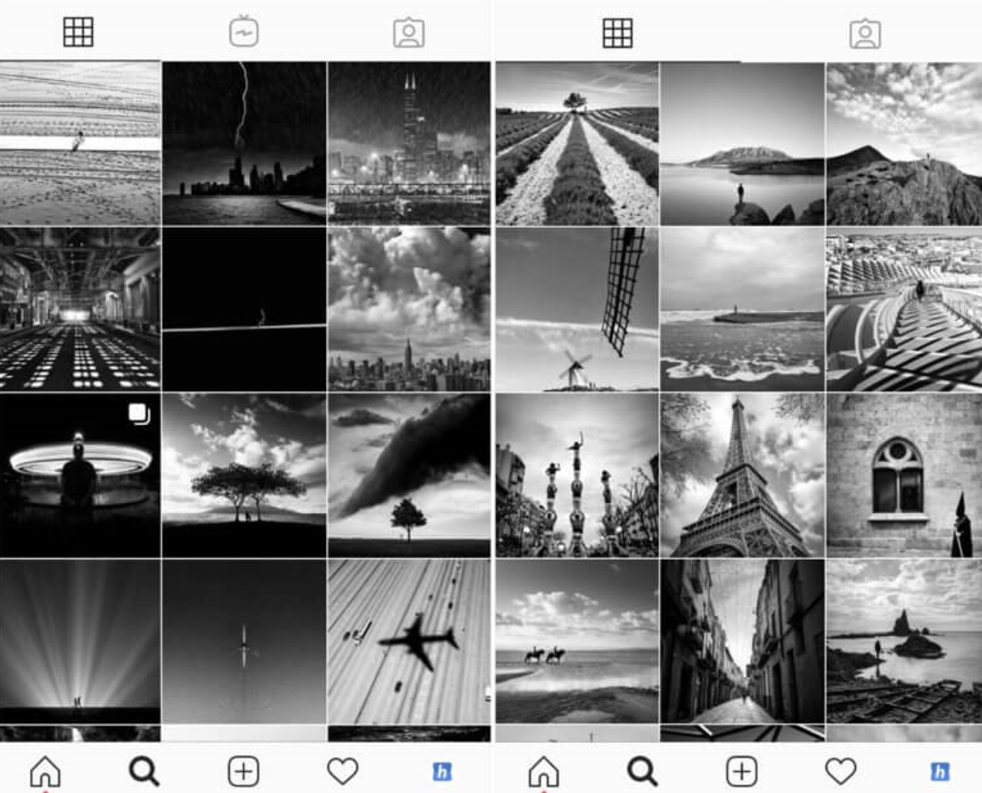 Try a Black and White Theme for Your Feed