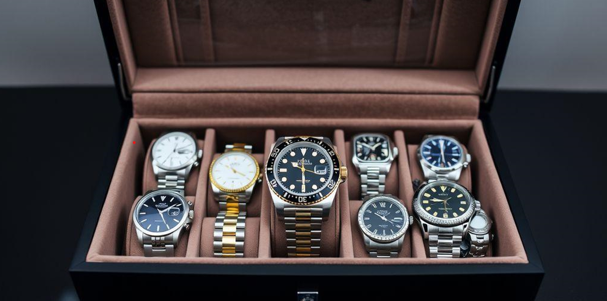 rolexes collection in a box