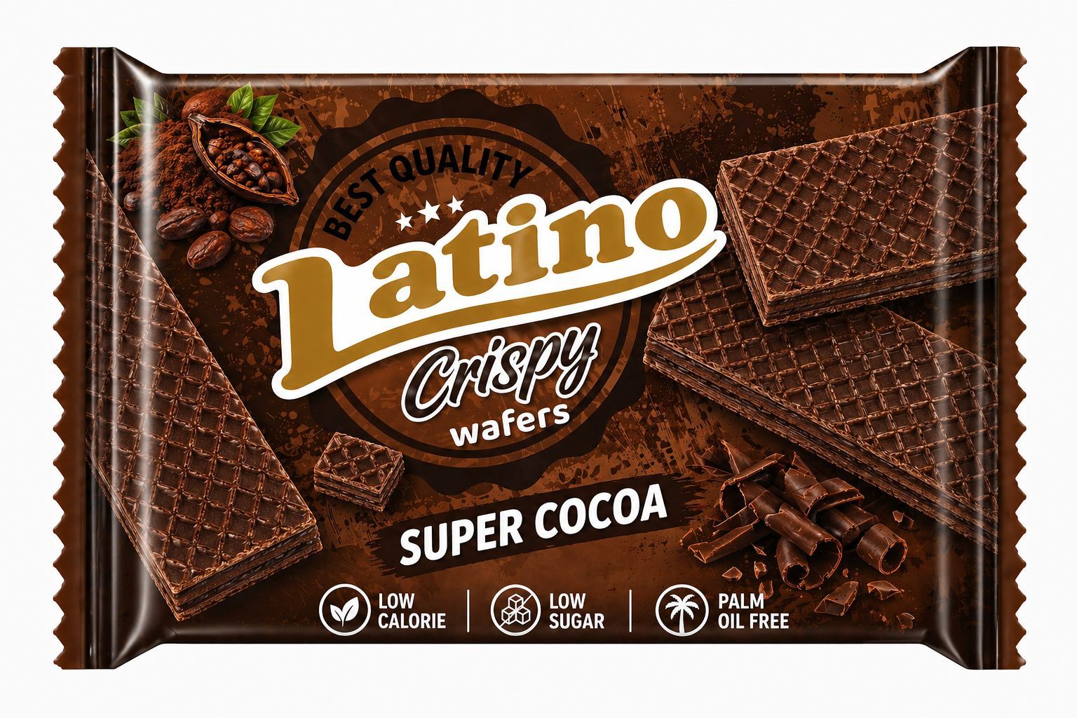 LATINO CRISPY super cocoa  - Low calorie , palm oil free, low sugar