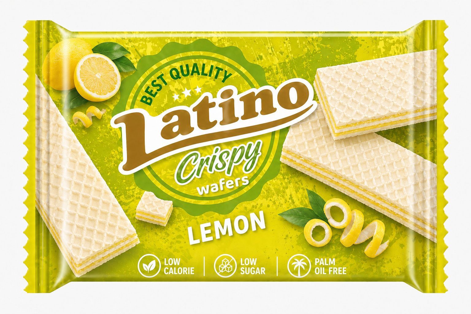 LATINO CRISPY  lemon  - Low calorie , palm oil free, low sugar