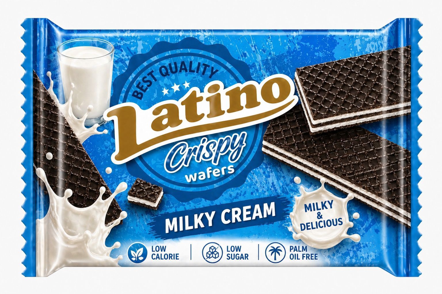 LATINO CRISPY  milky  - Low calorie , palm oil free, low sugar