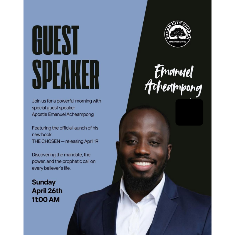 Special Guest Speaker Dr. Apostle Emmanuel Acheampong