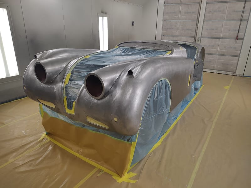 1955 Jaguar XK140 In the Booth