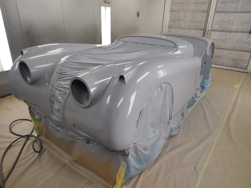 1955 Jaguar XK140 In the Booth