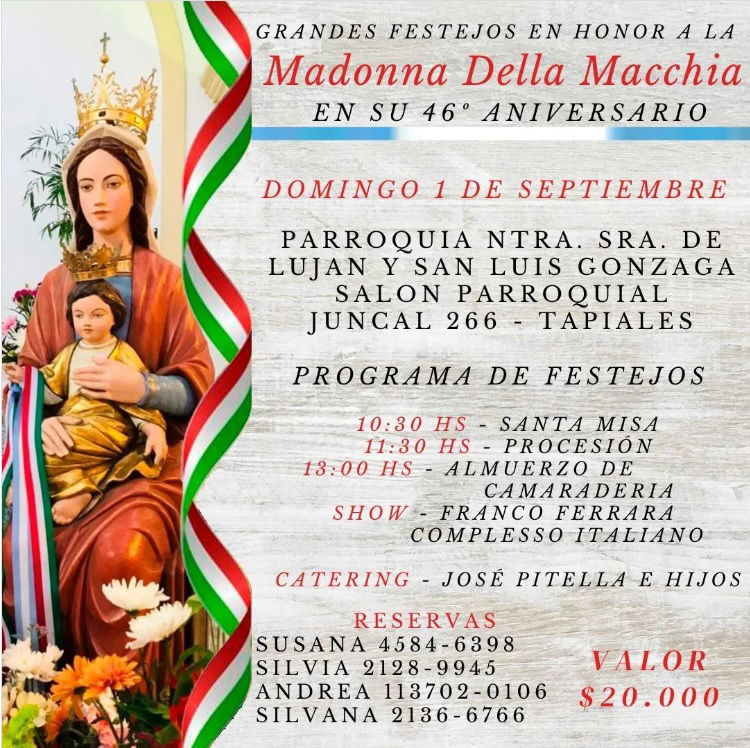 Festa Madonna della Macchia in Argentina