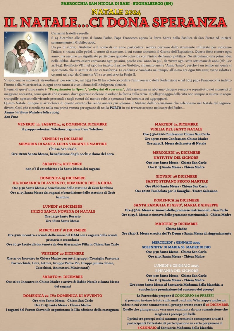 Il Natale ... ci dona speranza