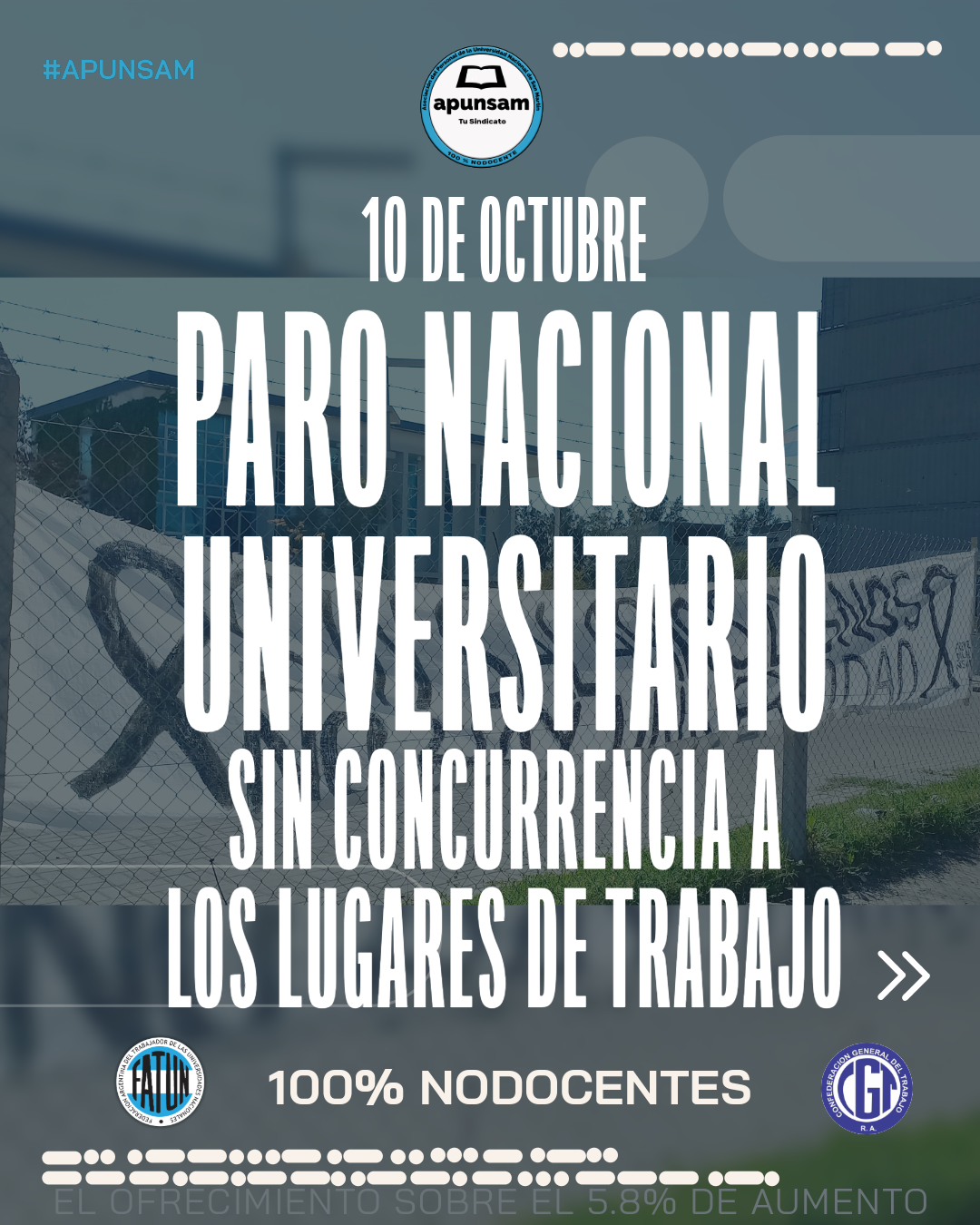 10 DE OCTUBRE PARO NACIONAL UNIVERSITARIO