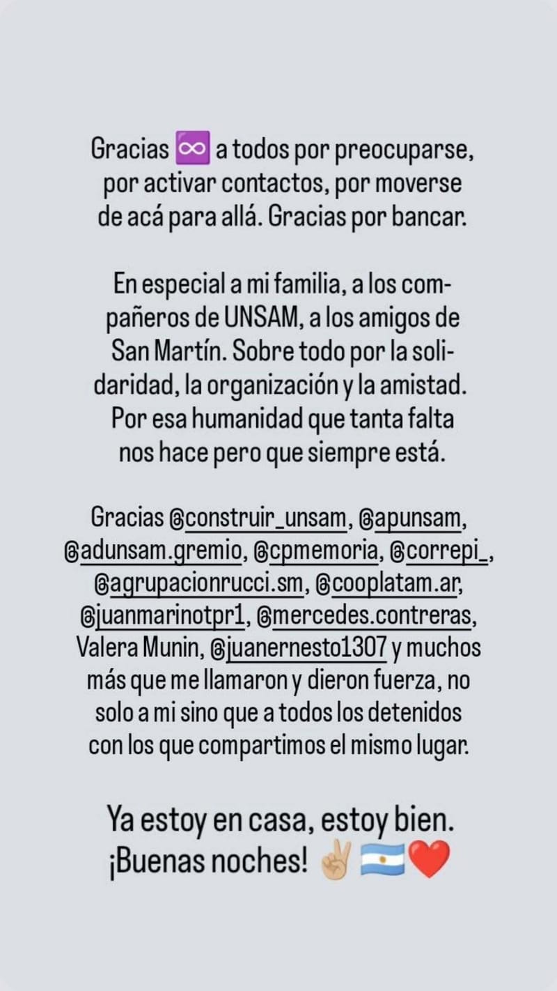 El Cro. Dávila fue liberado