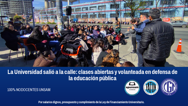La Universidad salió a la calle: clases abiertas y volanteada en defensa de la educación pública