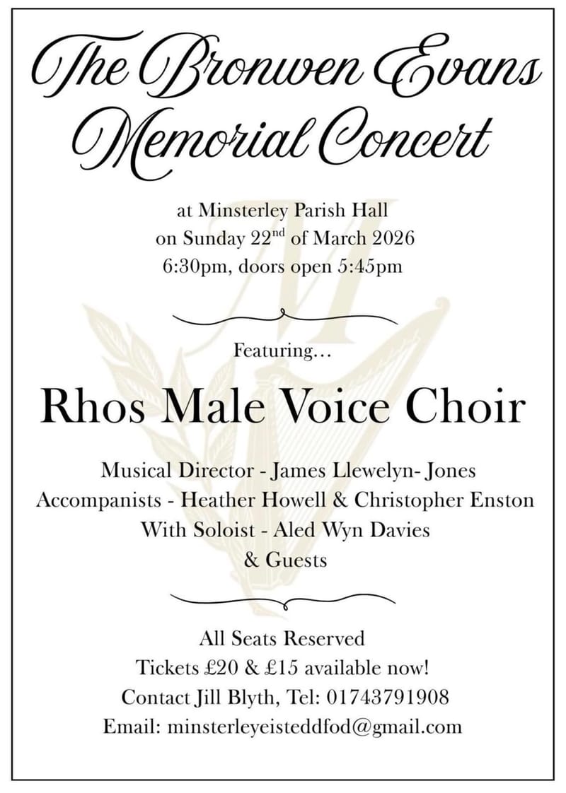 Minsterley Eisteddfod - Evening Concert