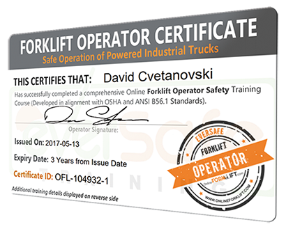 Diesel & Electric Forklift Operator Training & Certification