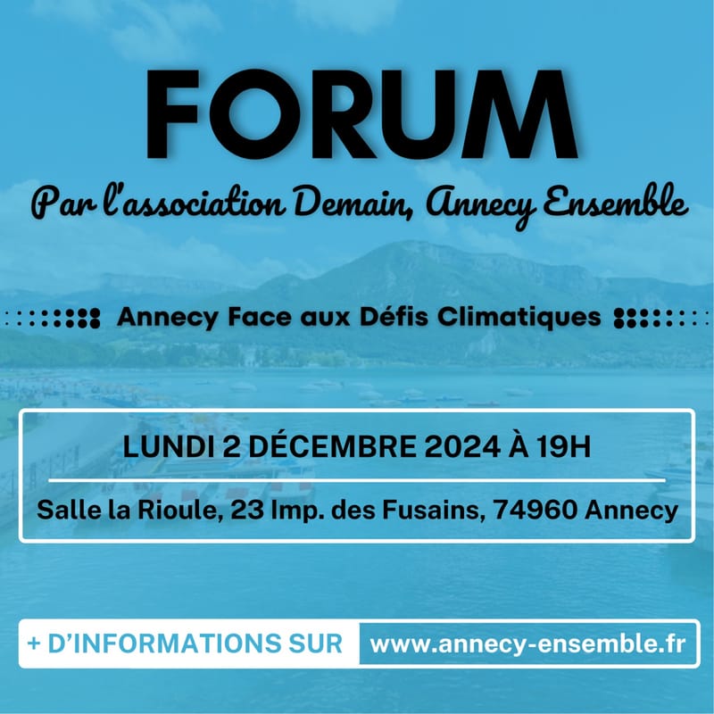 FORUM Demain, Annecy Ensemble
