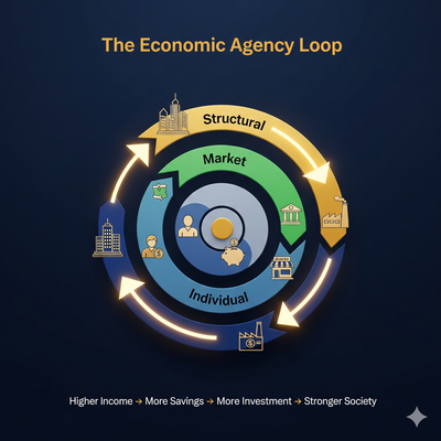 The Economic Agency Loop: How Individual Income Shapes Entire Economies