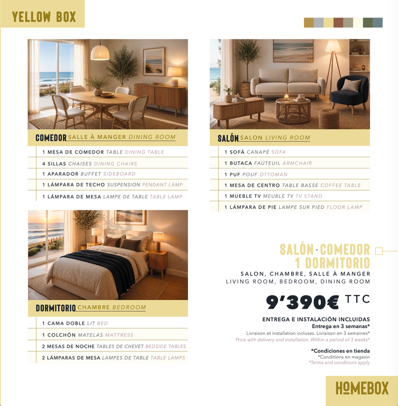 Living room, Dining room, 1 bedroom