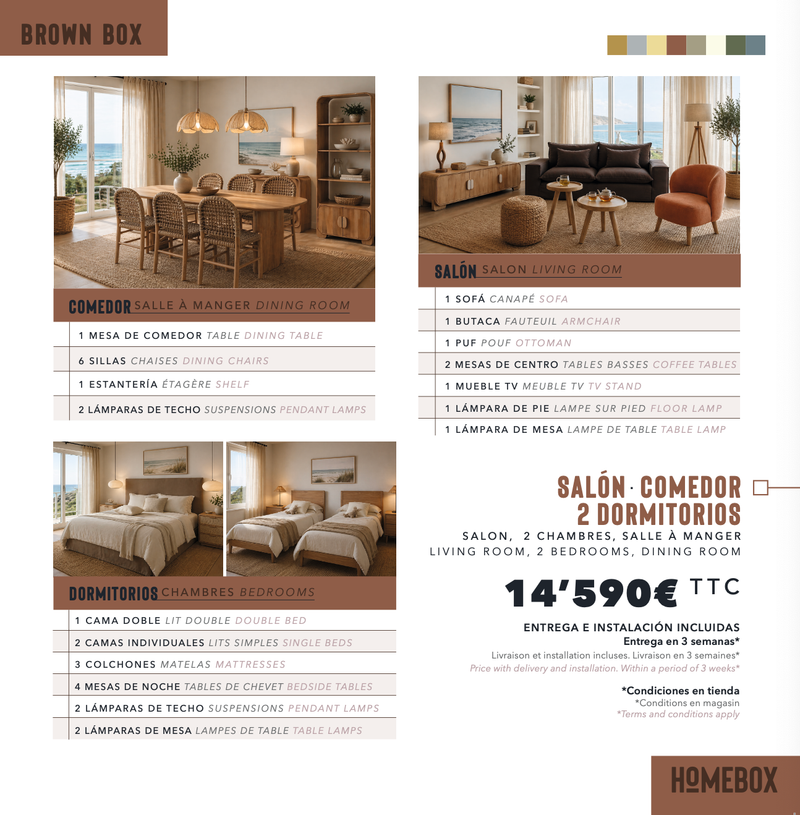 Living room, Dining room, 2 bedrooms