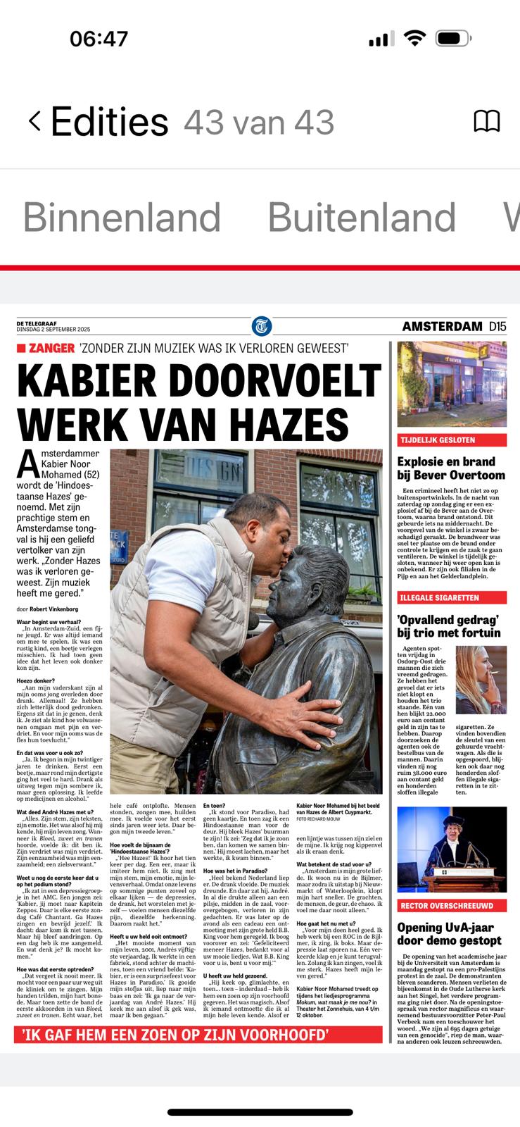 In De Telegraaf