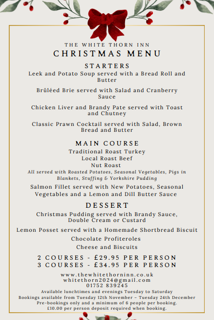 Christmas Menu