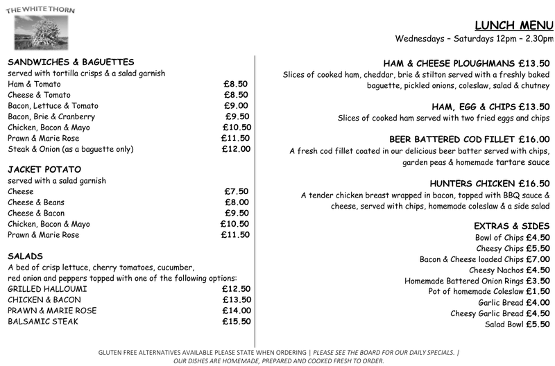 Lunch Menu