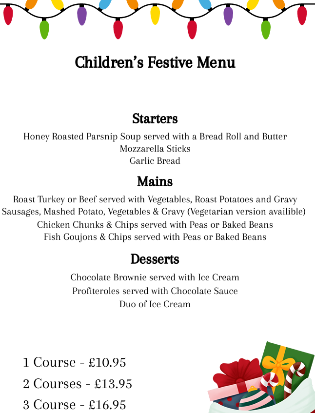 Children's Festive Menu