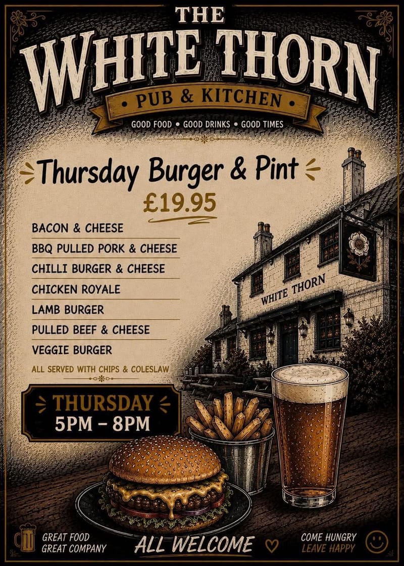 Burger and Pint Deal
