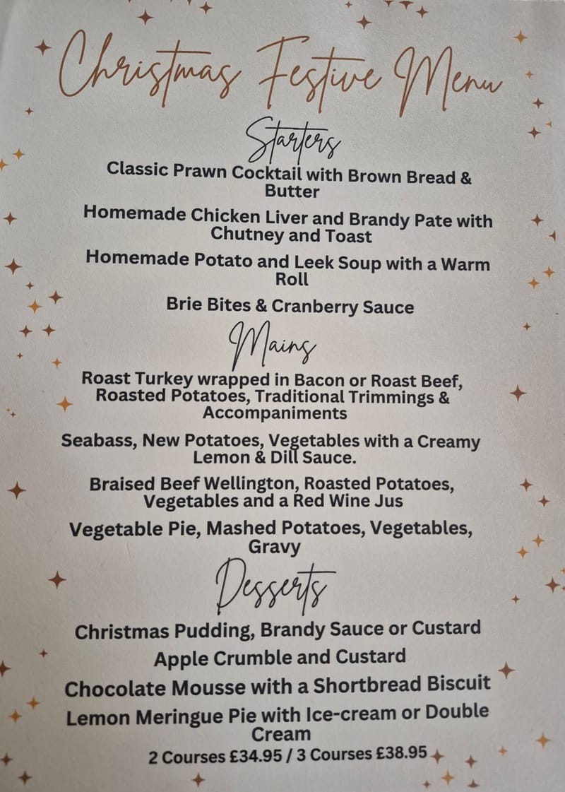 Christmas Festive Menu