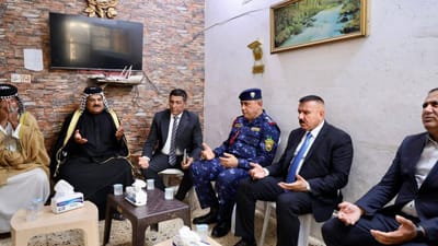 وزير الداخلية يواسي أسرة الشهيد غزوان كريم