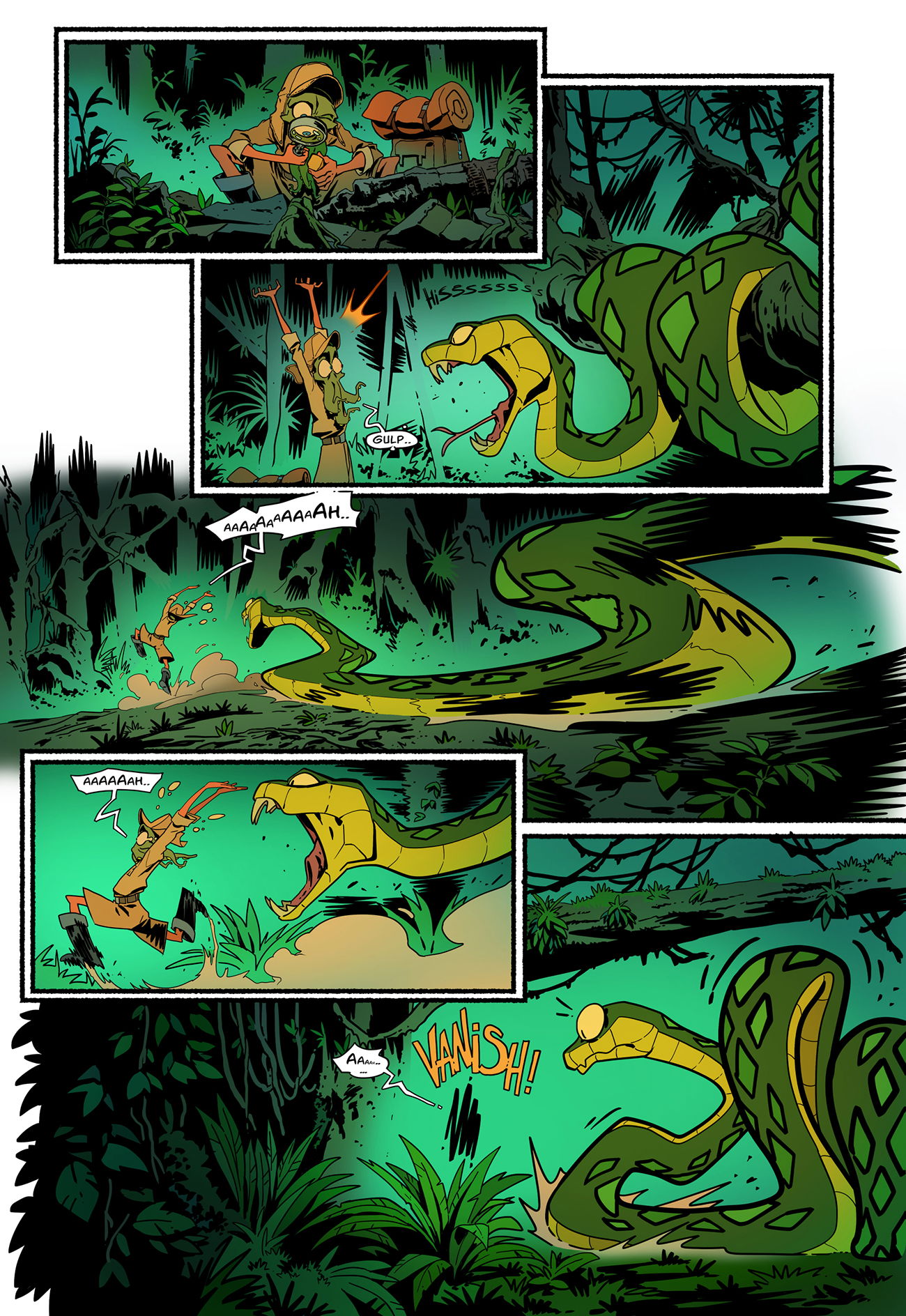 pages from various comics projects