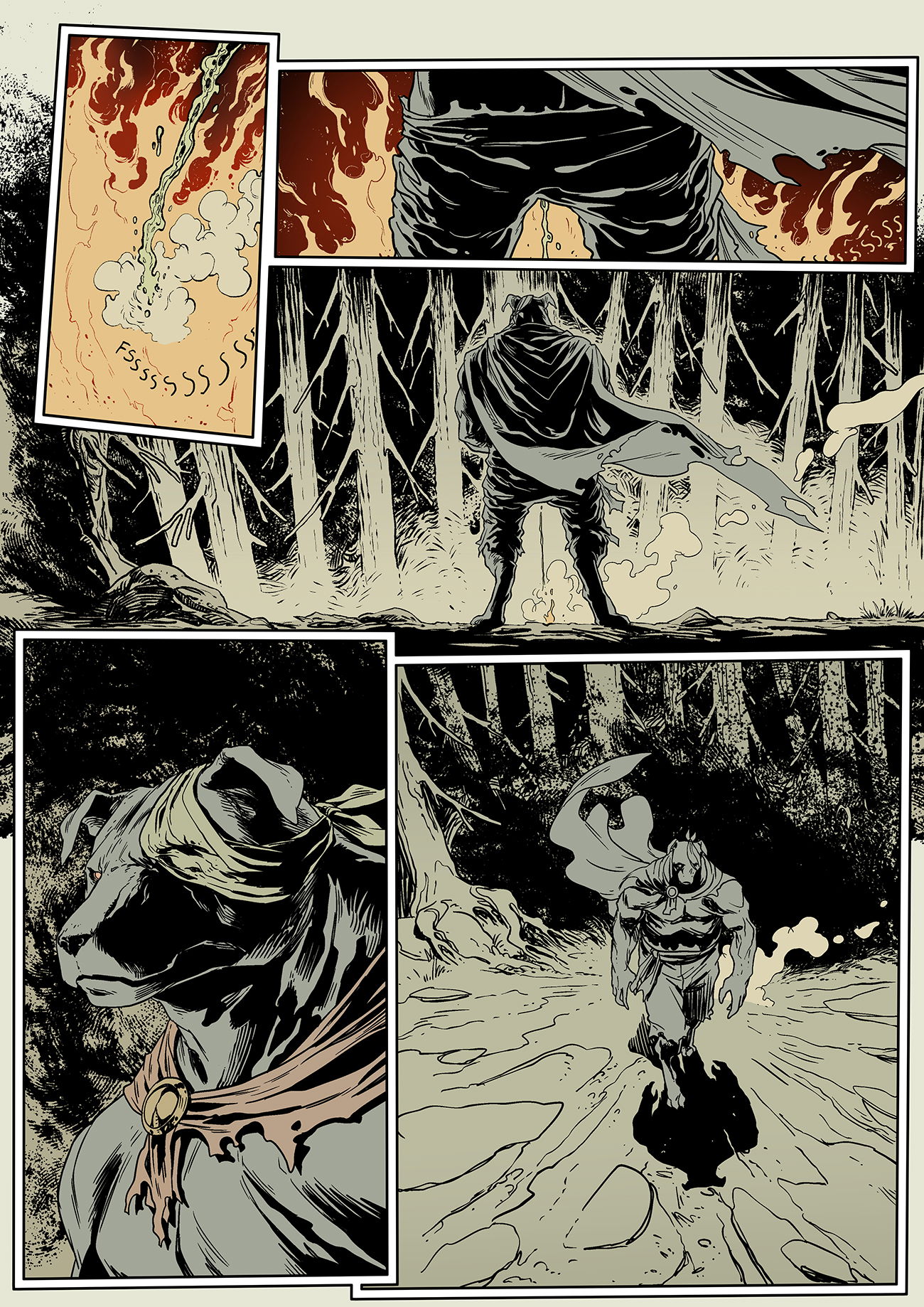 pages from various comics projects