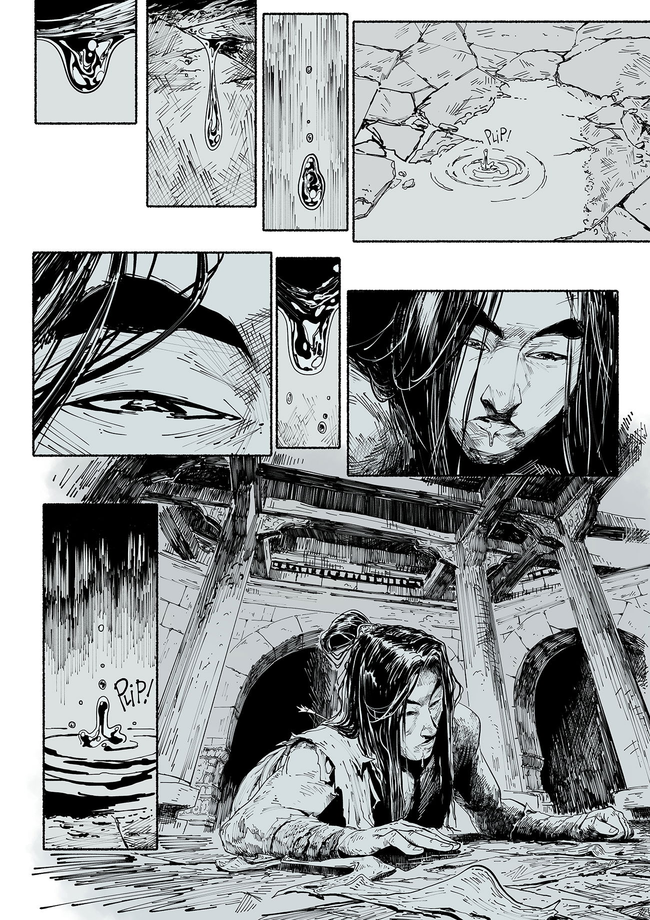 pages from various comics projects