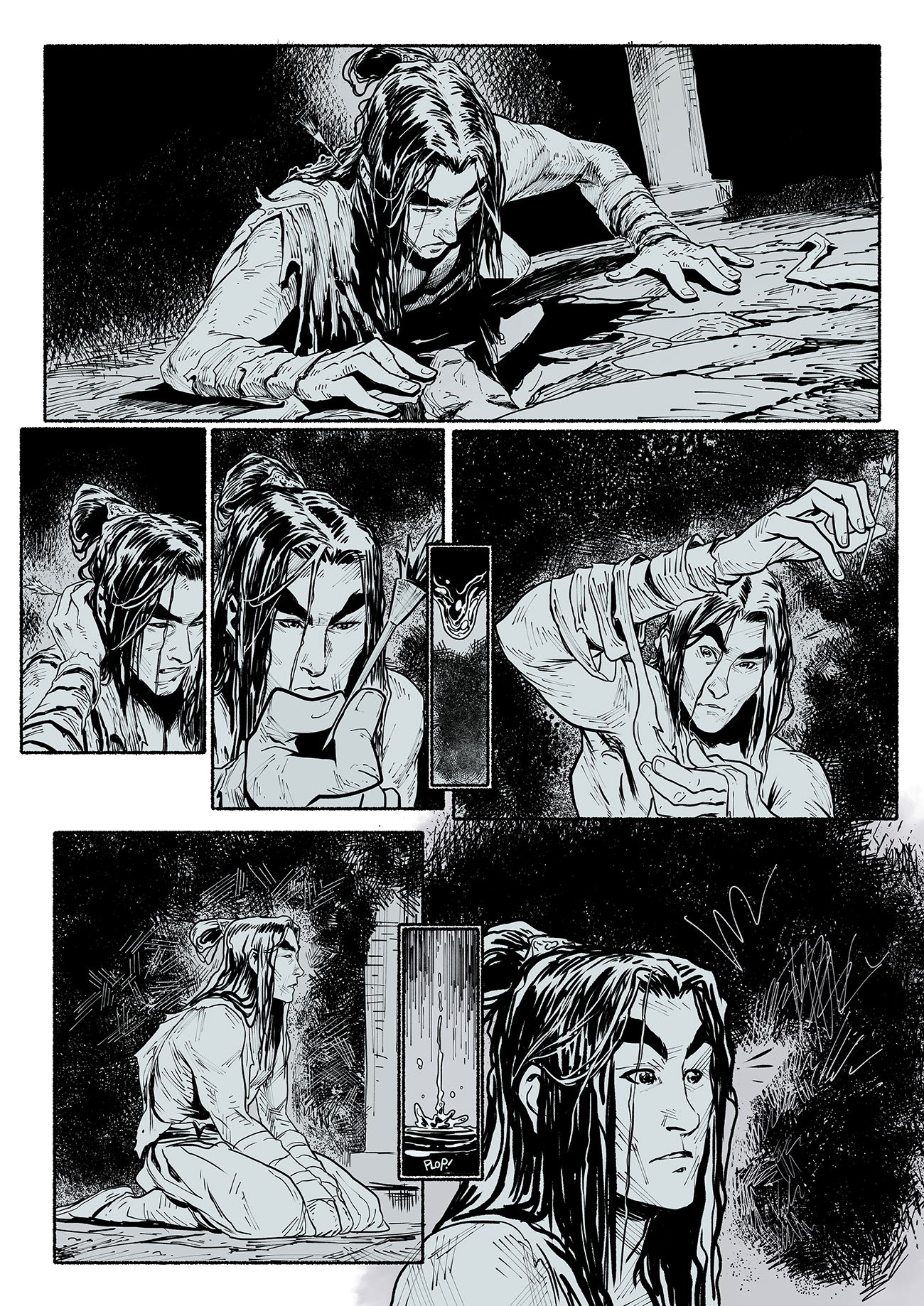 pages from various comics projects