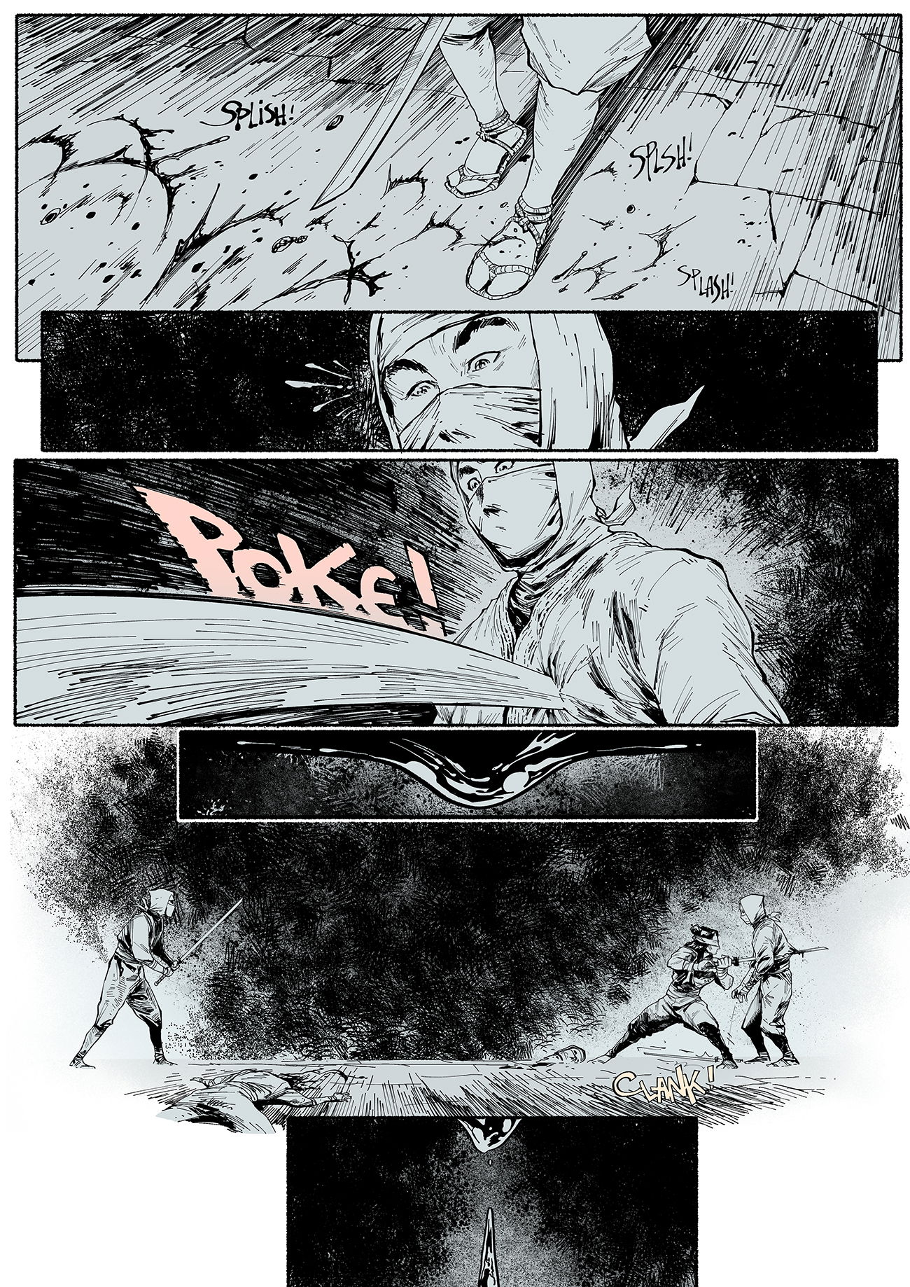 pages from various comics projects