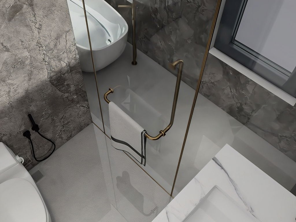 Master Bathroom 3D Rendering