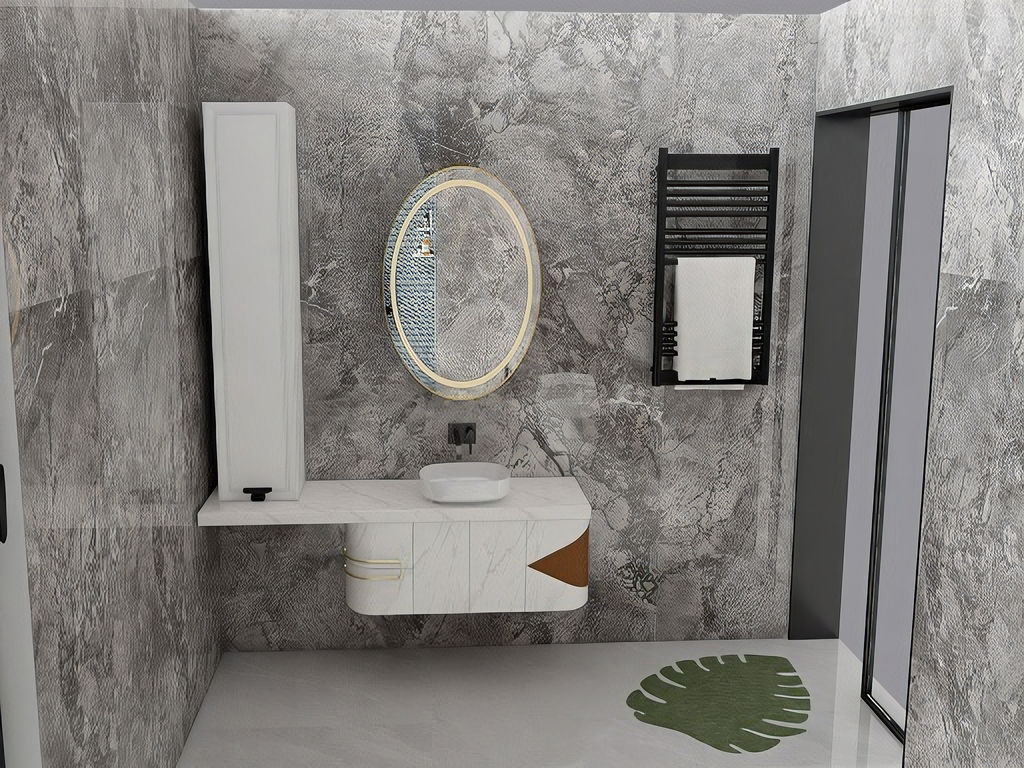 Master Bathroom 3D Rendering