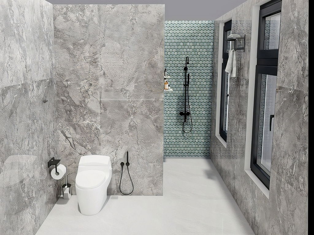 Master Bathroom 3D Rendering