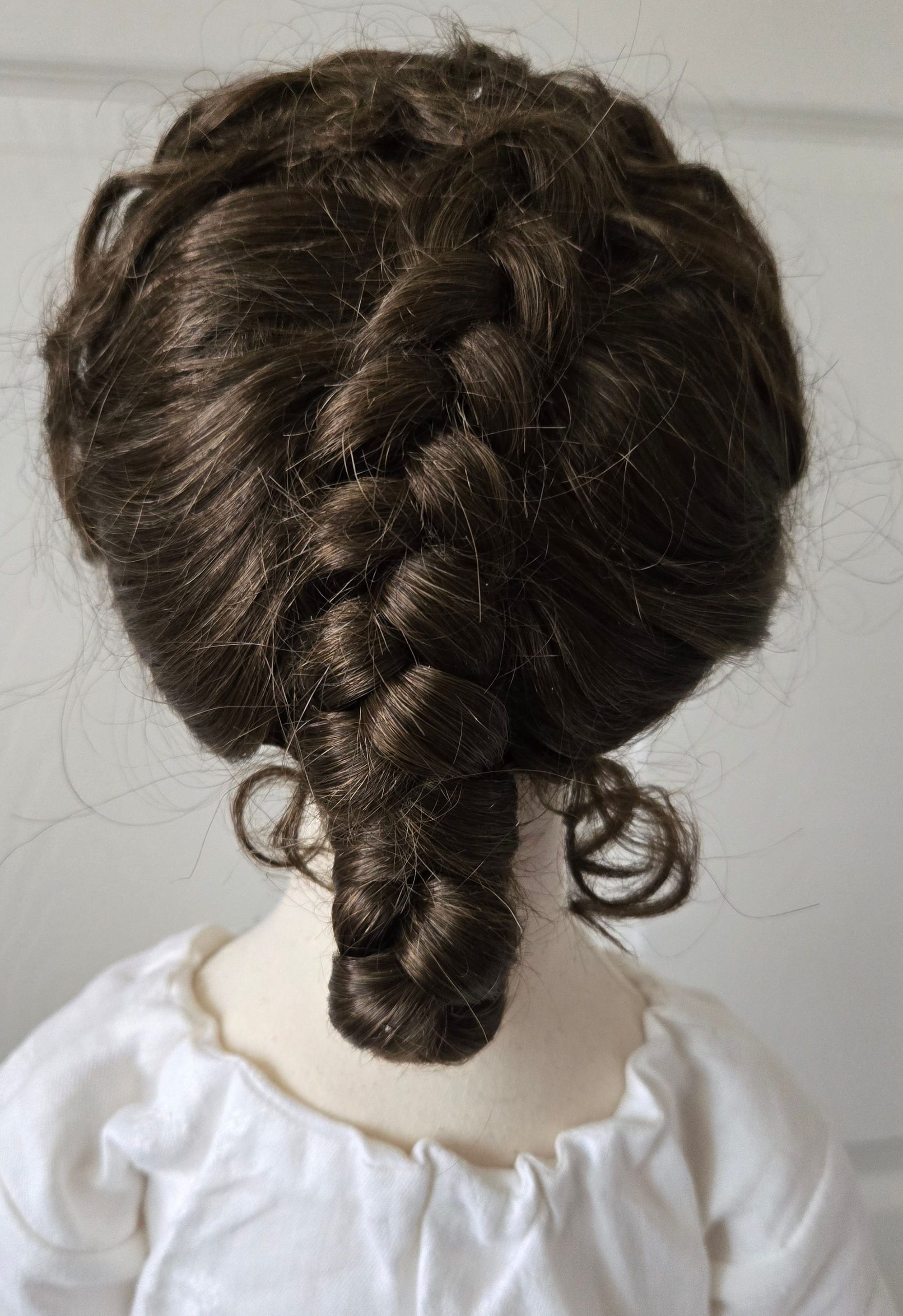 The back is braided in this style.