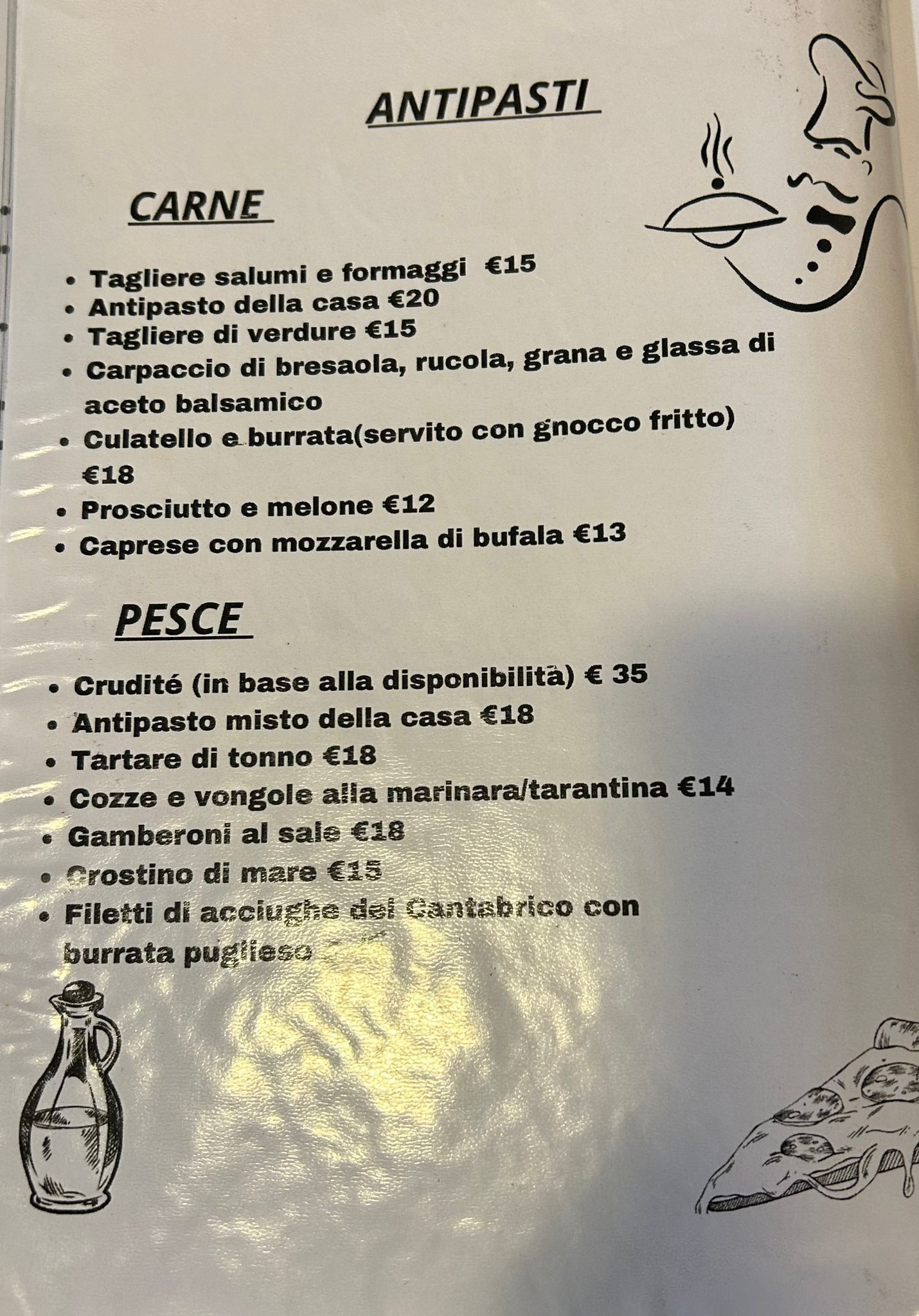 Menù Ristorante e Pizzeria