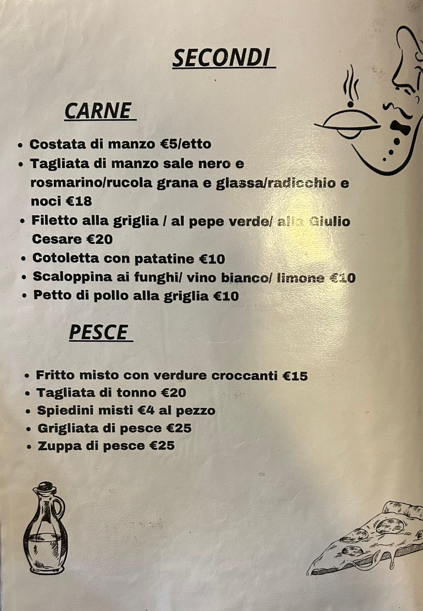 Menù Ristorante e Pizzeria