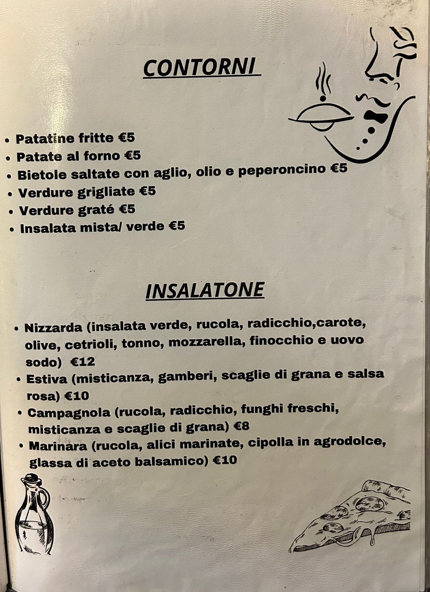 Menù Ristorante e Pizzeria