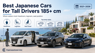 Best Japanese Cars for Tall Men 185+ cm in Cyprus