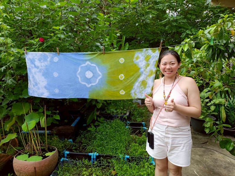 มัดย้อมผ้าสีธรรมชาติ - กลาง