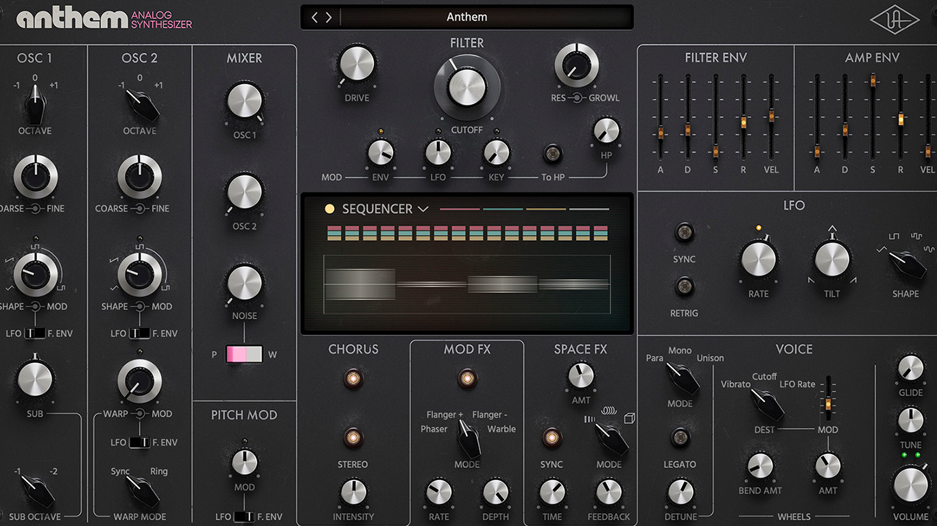 Universal Audio lanza “Anthem”, un nuevo plug-in sintetizador