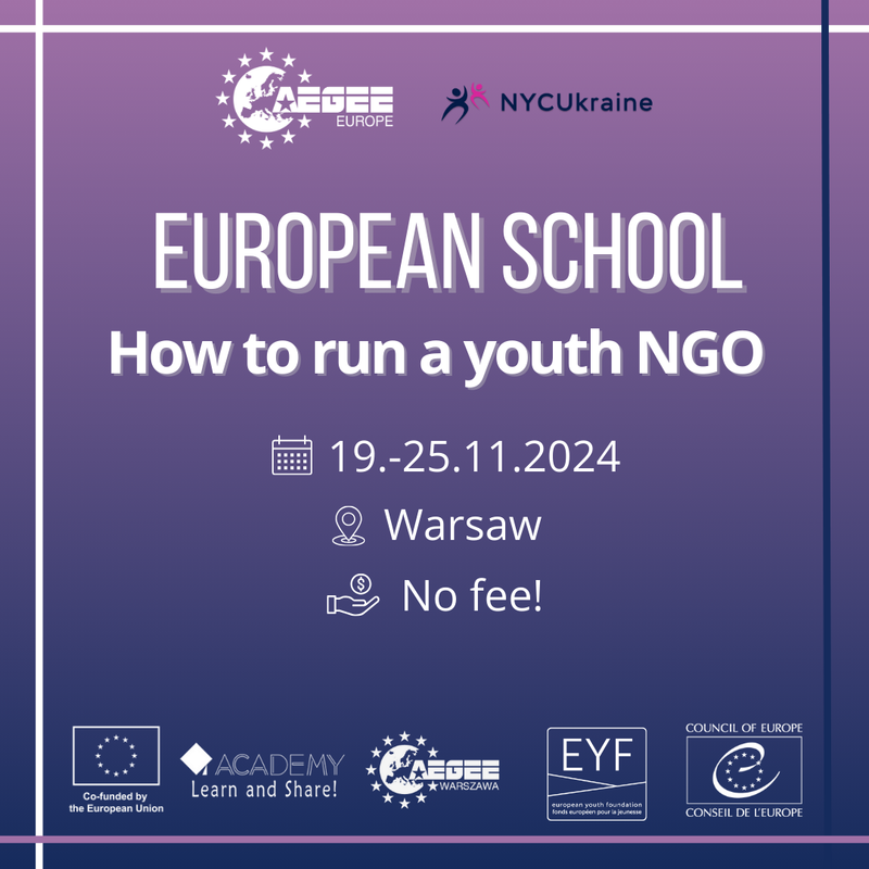 European School on how to run a youth NGO